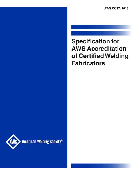 welding fabricators accreditation